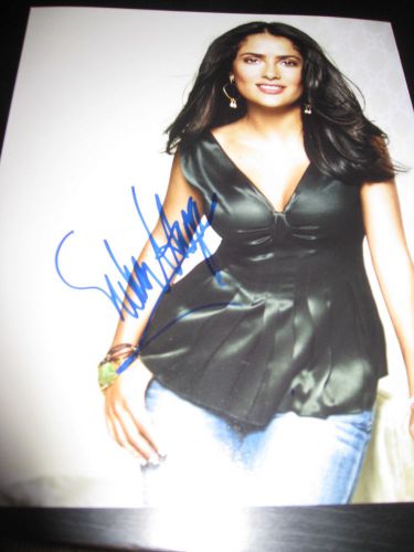 Salma hayek signed autograph 8x10 photo desperado mexico sexy babe in person f