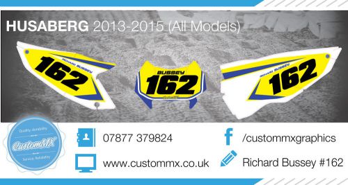 Husaberg fe-te 2013-2015 enduro number backgrounds graphics / decals / stickers