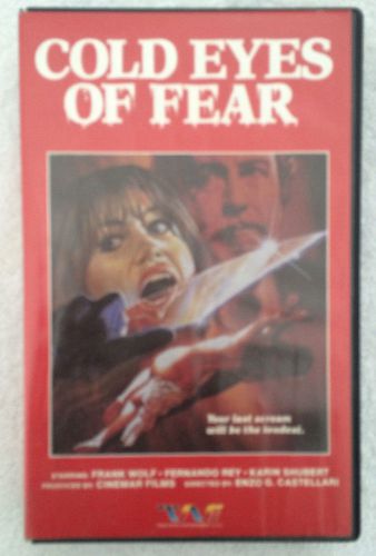 Cold Eyes of Fear Movie Vintage Beta Version in Hard Case 88 MIns Trans World En