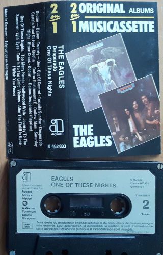 The Eagles Desperado &amp; One of These Nights Music Cassette Asylum 2 for 1 Label