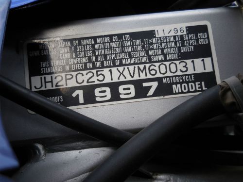 1997 Honda CBR, image 6