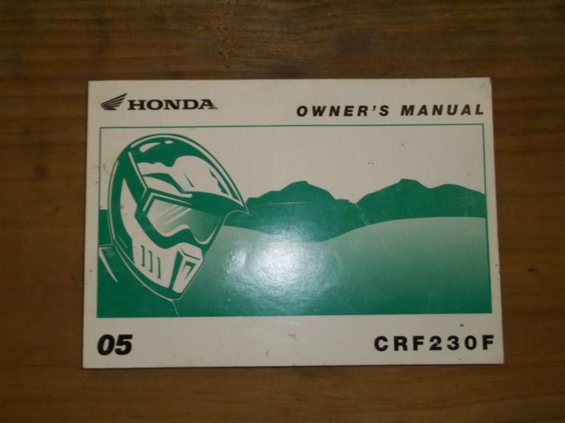 Service Manual & Owner's Manual for a Honda CRF 230F