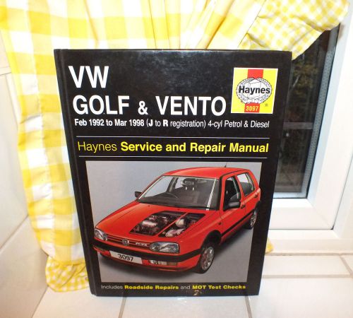 Haynes manual for vw golf gti mk3  ** vw vento &amp; golf haynes manual  ** unused