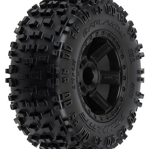Proline 117312 Badlands 2.8" All Terrain Tire Mounted on Desperado Black Wheels, US $37.52, image 3