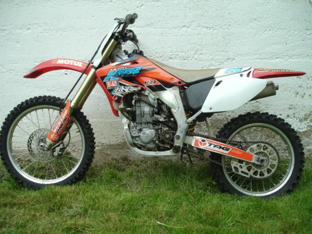 Used 2002 Honda CRF450R Four-Stroke Off-Road Motorcycle Motocross Dirt Bike
