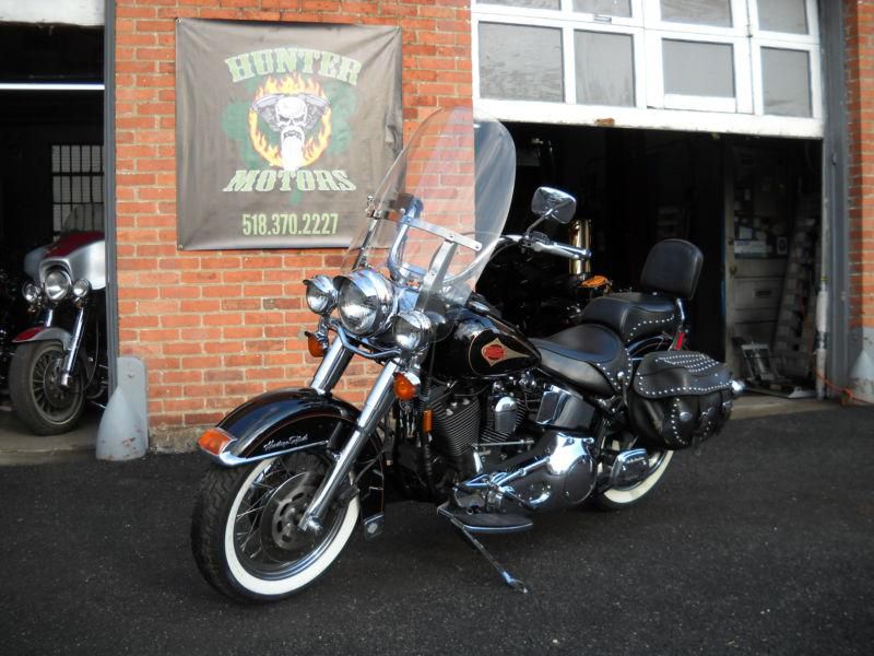 1996 HARLEY DAVIDSON FLSTC HERITAGE EVO ORIGINAL BLACK PAINT REAL SHARP BIKE