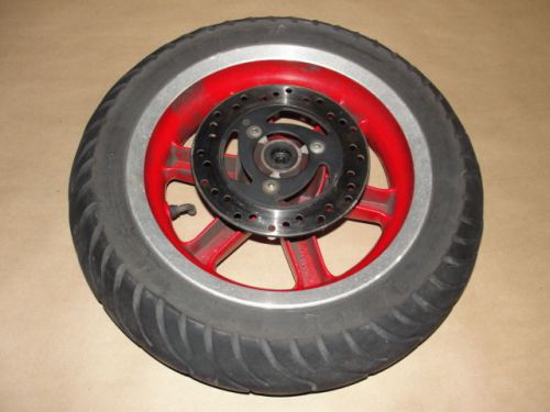 03 vento triton 49 50 scooter front wheel rim tire brake rotor disc