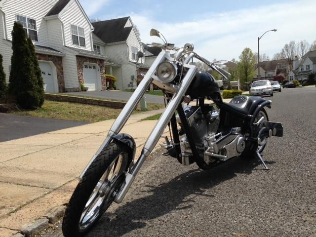 2004 Bourget Blackjack Joker Chopper with ACE softail Low Miles Black and Chrome