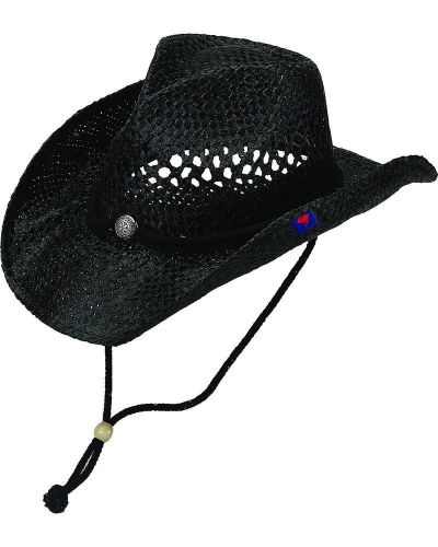 Peter Grimm Desperado Straw Cowboy Hat Black One Size