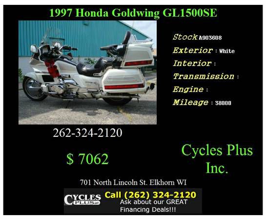 1997 Honda Goldwing GL1500SE White
