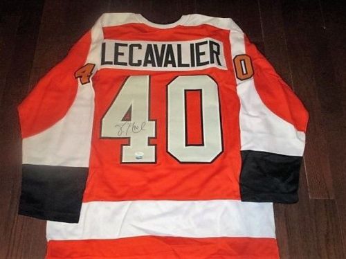 SIGNED VINCENT LECAVALIER PHILADELPHIA FLYERS JERSEY JSA COA