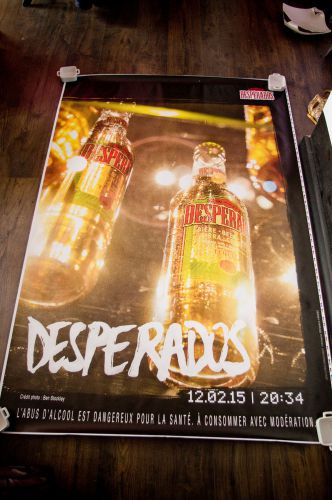 Beer desperados 20h34 by ben stockley 4x6 ft d/s original drinking advertising