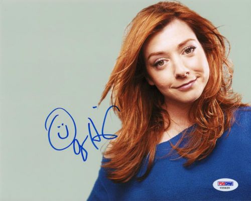 Alyson hannigan autographed 8x10 photo lily how i met your mother cute psa/dna