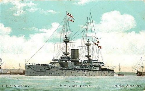 Military, H.M.S. Victory, Majestic, Vincent, Ruddock