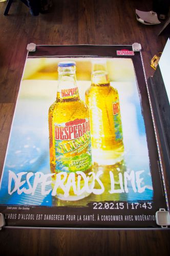 Beer desperados 17h43 by ben stockley 4x6 ft d/s original drinking advertising