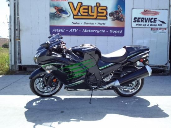 2013 Kawasaki Ninja Zx-14r Abs Black-Green Sportbike 