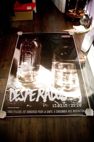 Beer DESPERADOS 21h20 by Ben Stockley 4x6 ft D/S Original Drinking Advertising, US $229.00, image 1