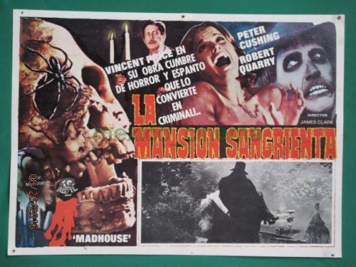 Madhouse horror vincent price skull woman screaming spanish mexican lobby card