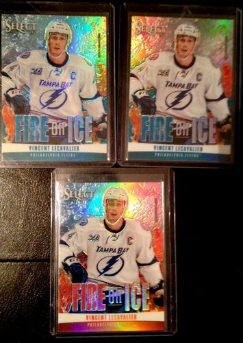 2013-14 Vincent LeCavalier #D/25 LOT-3 Panini Select Fire On Ice Hockey Card HOF