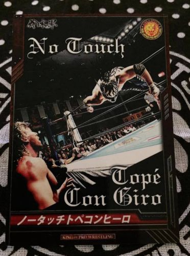 New japan pro-wrestling &#034;tope con giro&#034; trading card el desperado omega njpw wwe