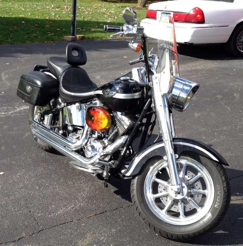 2003 Harley Davidson Fat Boy 100th Anniversary Model, Black, 12,000 miles EC