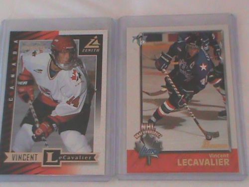 Vincent Lecavalier 2 Card Rookie Lot! 1998 Zenith, 1998 Bowman Canada, Lightning, US $28, image 1