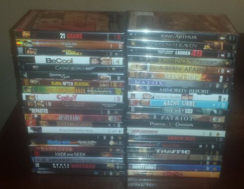 DVD lot of 42 films all Like New - major studio titles - free S&amp;H