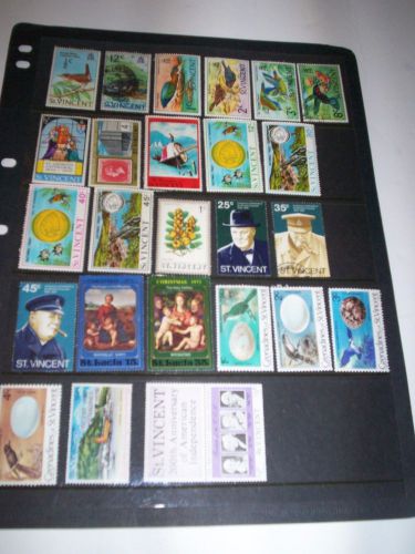 Great lot 1970s st vincent stamps including 295-2298 birds value  1970svin