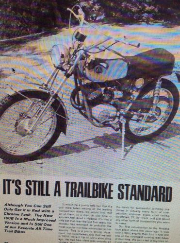 5 page road/race test on  1970 hodaka 100b vintage trail motorcycle