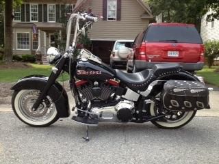 Custom Harley-Davidson Heritage Softail in mint condition with low miles.