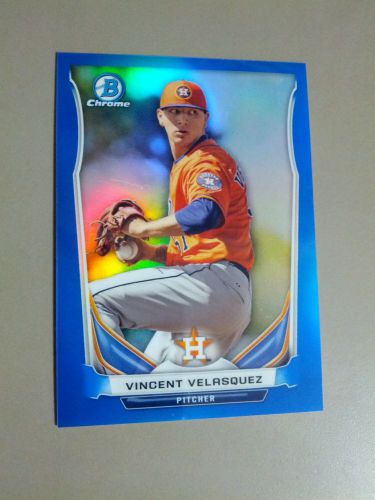 2014 Blue Refractor Vincent Velasquez /250 SP RC Bowman Chrome ~ Phillies