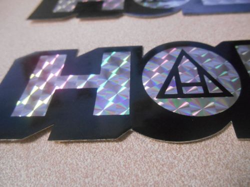 Nos vintage hodaka hologram motorcycle stickers decals graphics qty 2