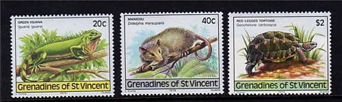 Gren st vincent 1979 wildlife sg149/51 mnh