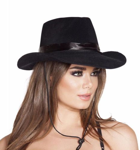 Cowgirl hat sheriff deputy desperado stampede chin strap cowboy costume h4571