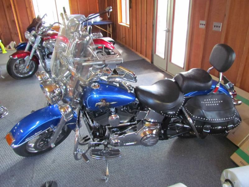 2003 harley davidson flstc heritage softail classic custom paint lots of extras