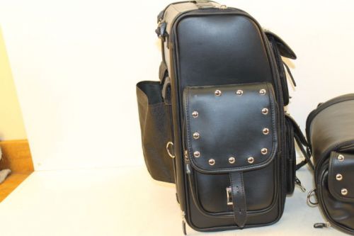 Saddlemen EX2200S Desperado Deluxe Sissy Bar Bag Set Black 18 x 14.5 3515-0097, US $120, image 4