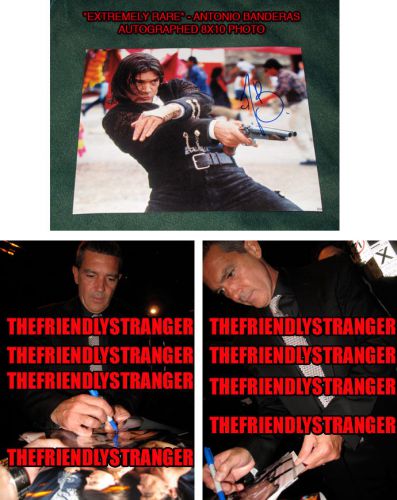 *killer!!!* antonio banderas signed &#034;desperado&#034; 8x10 photo - proof - the 33 coa