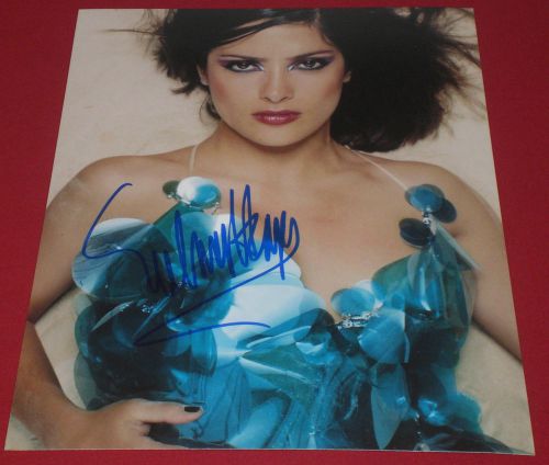 Salma hayek signed hot busty beauty 8x10 photo autograph coa frida desperado