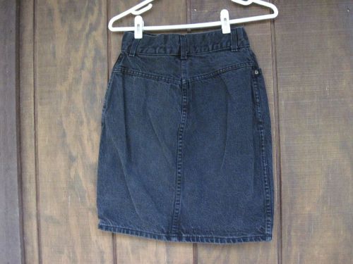 90s Black Blue Jean Mini Skirt Desperado Front Pockets Back Zipper 7/8 M, US $7.00, image 4