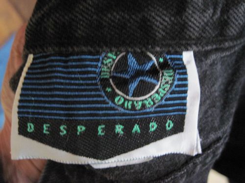 90s Black Blue Jean Mini Skirt Desperado Front Pockets Back Zipper 7/8 M, US $7.00, image 5