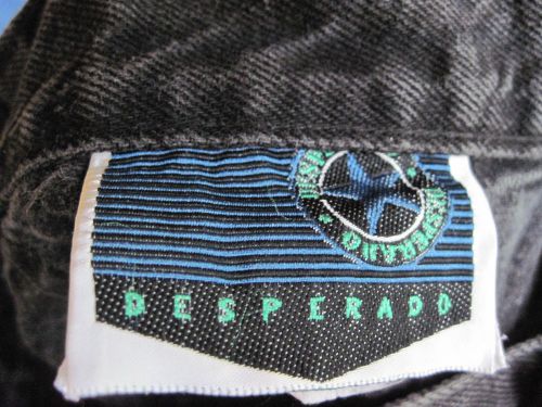 90s Black Blue Jean Mini Skirt Desperado Front Pockets Back Zipper 7/8 M, US $7.00, image 6