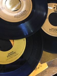 3 for 1- Eagles- Desperado /Hotel California /These Nigbts45 rpm 7" vinyl All EX, image 2