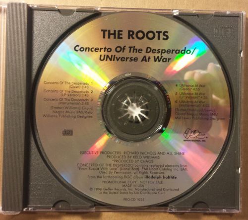 Concerto of the Desperado by The Roots CD single + instrumental, US $11.98, image 3