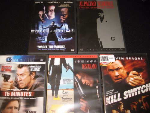 5 Action DVD Scarface  Equilibrium  15 Minutes Desperado Kill Switch, US $14.99, image 1
