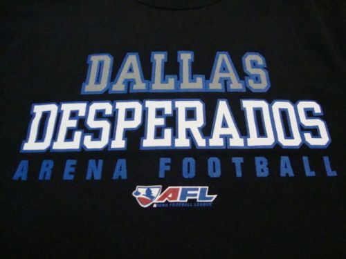 NFL AFL Dallas Desperados Arena Football League Russell Athletic Black T Shirt S