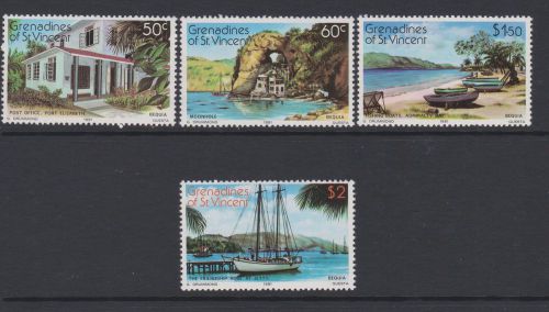 St vincent grenadines 1981 sg185-188 bequia island - unmounted mint set of 4