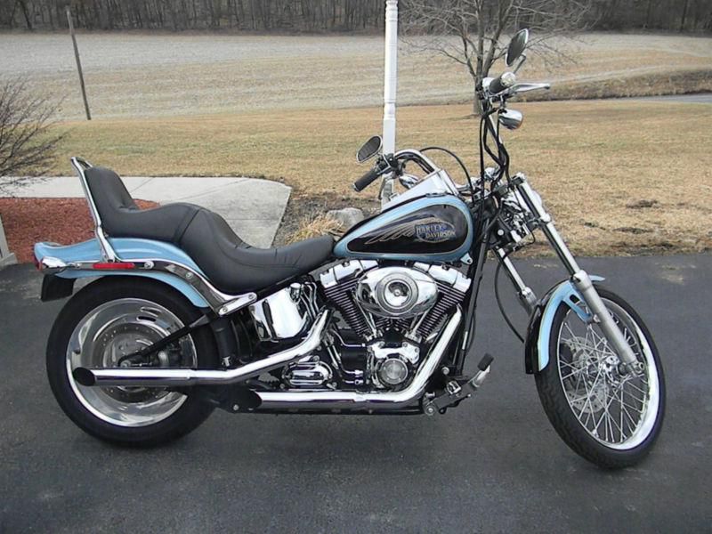 2007 harley davidson softail custom fxstc, blue & black