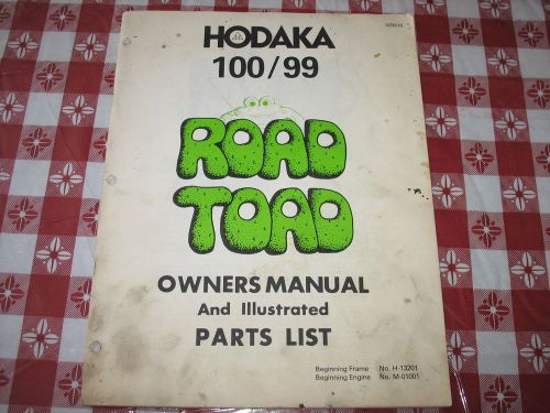 HODAKA 99 100 ROAD TOAD ROADTOAD SERVICE OWNERS PARTS MANUAL LIST