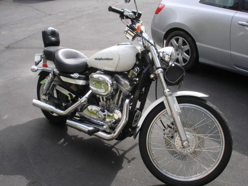 2004 Harley-Davidson 883 Custom. White.