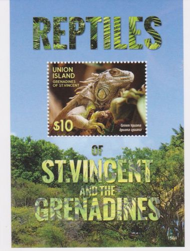 Union Island of St Vincent - Reptiles, 2015 - S/S MNH